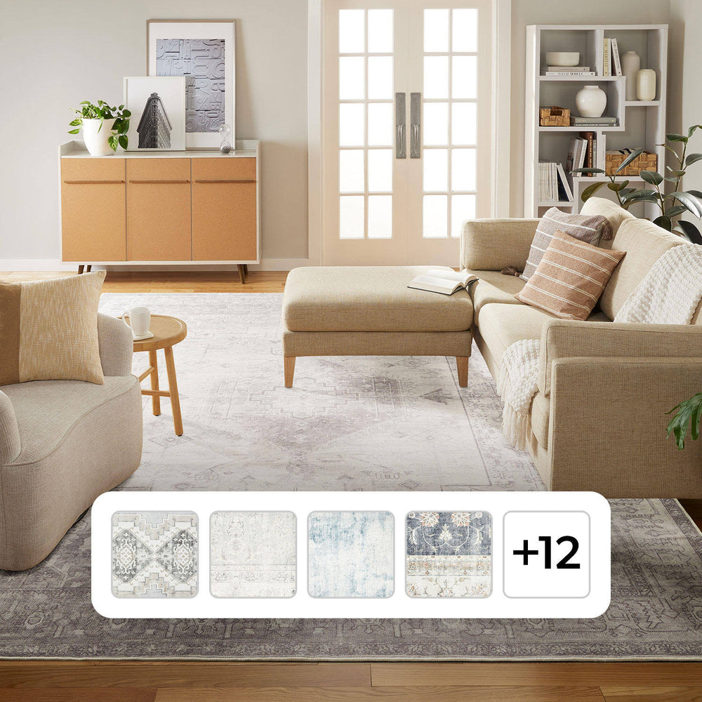Member's Mark Everwash Washable Area Rug, Castle Grey